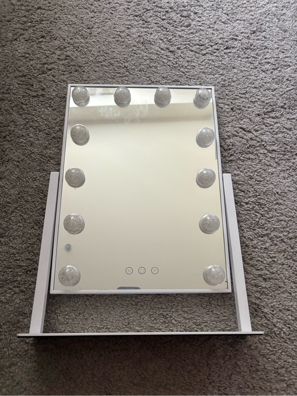 LED Lighted Vanity Mirror in White - Touch Control